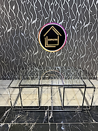 PARLAK KROM 2+1 KOMPLE ŞEFFAF CAM