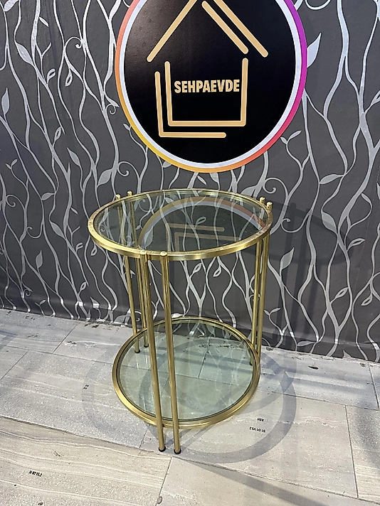 ESKİTME BLOK YAN SEHPA KOMPLE ŞEFFAF CAM