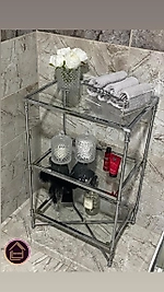 PARLAK KROM TORNALI ÜNİTE ŞEFFAF CAM