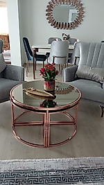 BAKIR YUVARLAK 4+1 KOMPLE BRONZ AYNA