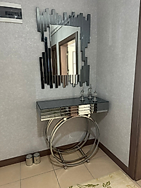 PARLAK KROM FÜME AYNALI DRESUAR TAKIMI