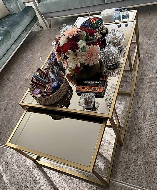 MAT GOLD 2+1 ORTA SEHPA KOMPLE BRONZ AYNA