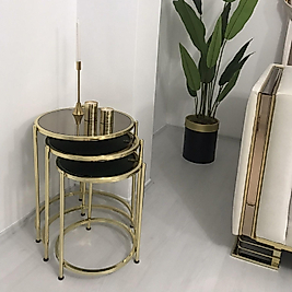 PARLAK GOLD BLOK ZİGON BRONZ AYNA