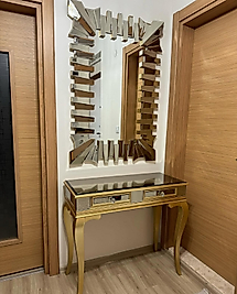 ÇİFT ÇEKMECE GOLD DRESUAR SETİ