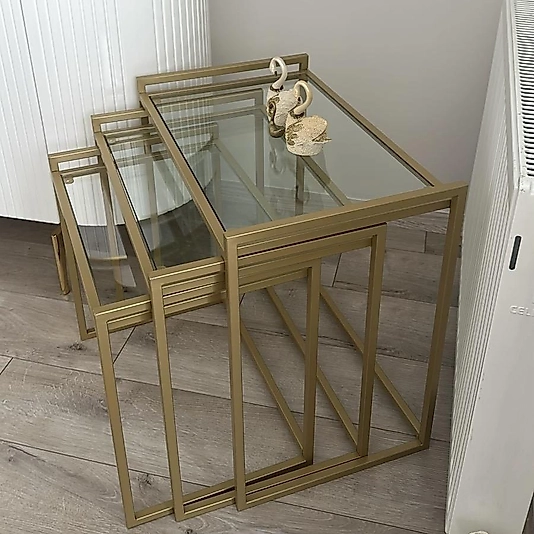 MAT GOLD TEPSİ ZİGON ŞEFAF CAM