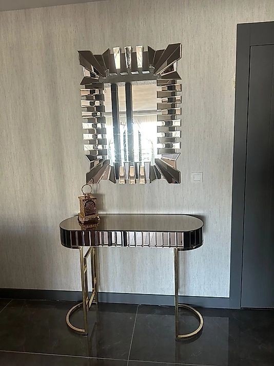 PARLAK GOLD BRONZ AYNALI DRESUAR TAKIMI