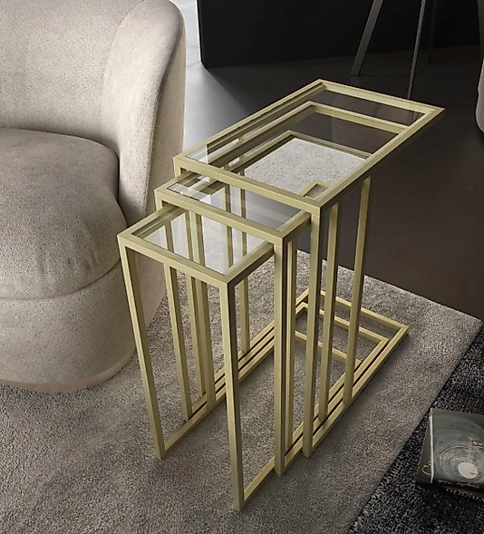 MAT GOLD DİKDÖRTGEN C ZİGON ŞEFFAF CAM