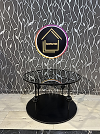 SİYAP KÜRE ORTA SEHPA ALT SİYAH MDF