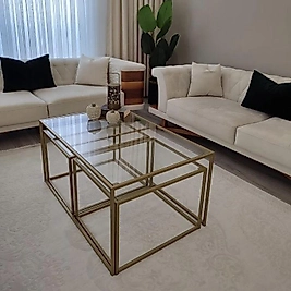 MAT GOLD 2+1 ORTA SEHPA KOMPLE ŞEFAF CAM