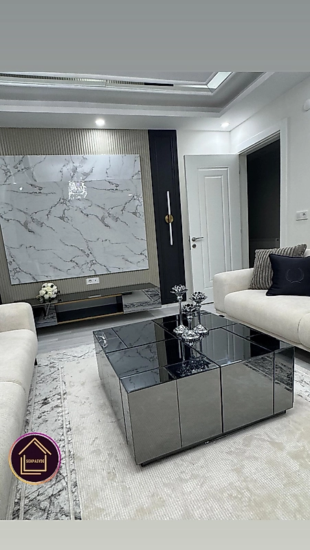 PUZZLE FÜME AYNA AÇILIR ORTA SEHPA