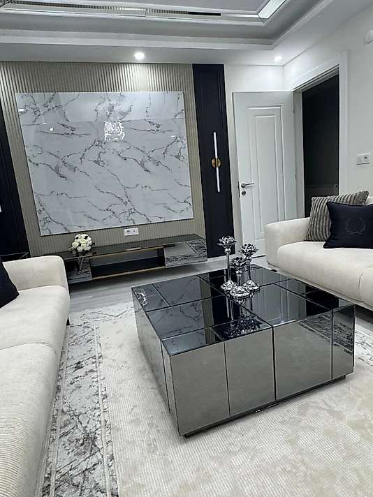 PUZZLE FÜME AYNA AÇILIR ORTA SEHPA