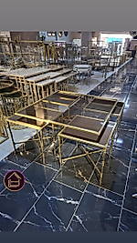 ESKİTME KAPLAMA TORNALI KARE 4+1 ÜST BRONZ CAM ALT BRONZ AYNA