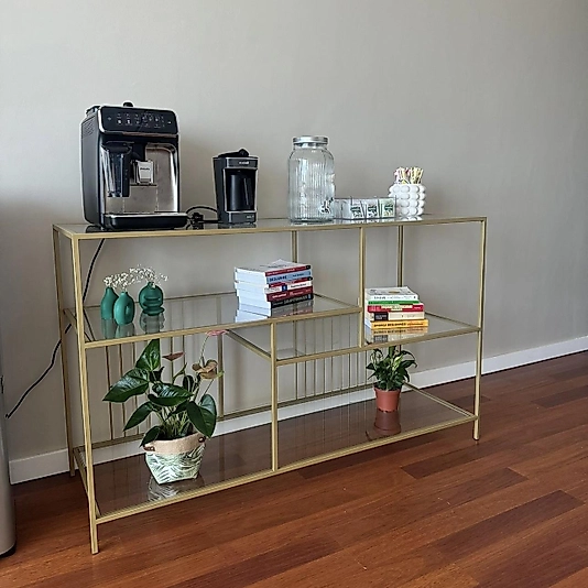 MAT GOLD ÜNİTE ŞEFAF CAM