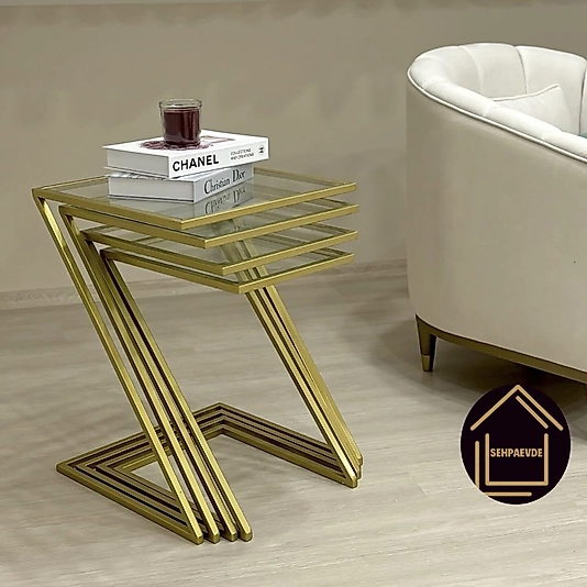 MAT GOLD 4 LÜ Z ZİGON ŞEFAF CAM