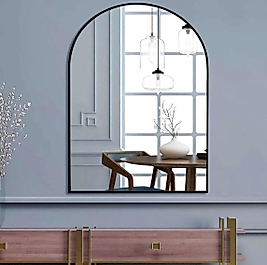 Metal Çerçeveli 60x90 Siyah Oval Ayna