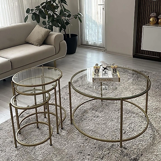 MAT GOLD BLOK SET ŞEFAF CAM