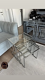 PARLAK KROM TEPSİ ZİGON ŞEFFAF CAM