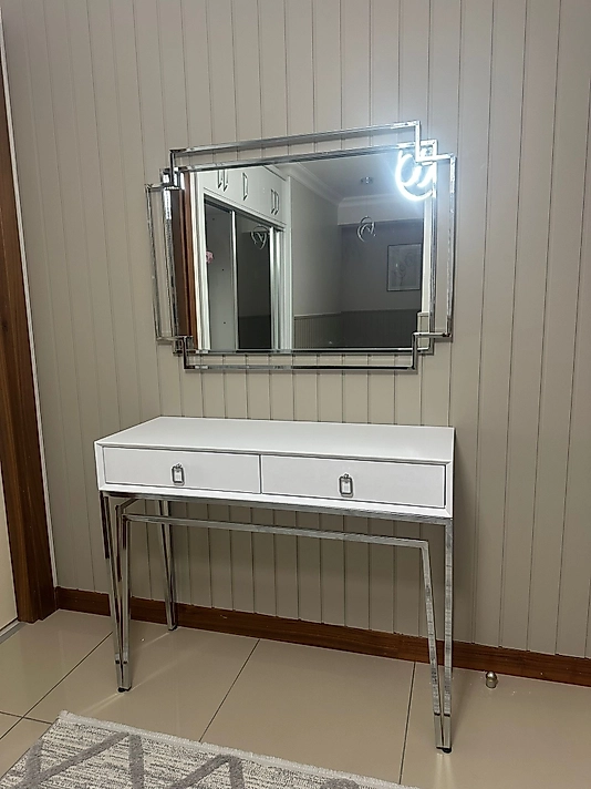 KROM AYAK ÇİFT ÇEKMECELİ DRESUAR TAKIMI