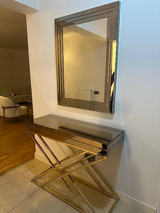 PARLAK GOLD BRONZ AYNALI DRESUAR TAKIMI