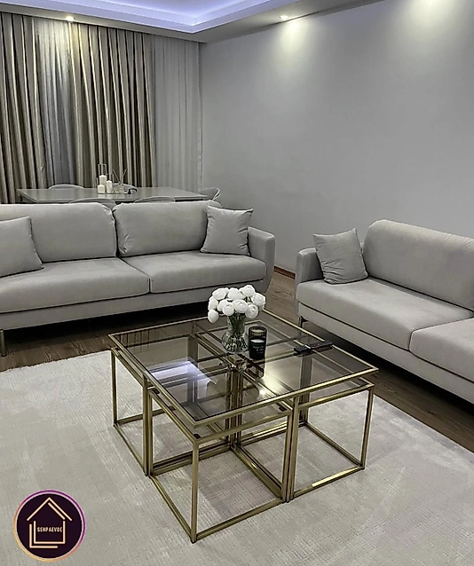 ESKİTME KAPLAMA KARE 4+1 KOMPLE BRONZ CAM