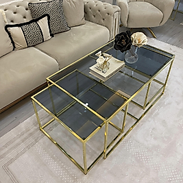 PARLAK GOLD 2+1 ORTA SEHPA KOMPLE FÜME CAM