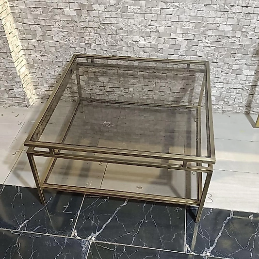 ESKİTME KAPLAMA ORTA SEHPA KOMPLE BRONZ CAM