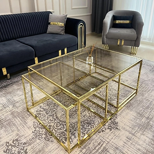 PARLAK GOLD 2+1 ORTA SEHPA KOMPLE BRONZ CAM