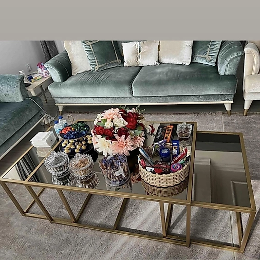 MAT GOLD 2+1 ORTA SEHPA KOMPLE BRONZ AYNA