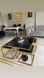 MAT GOLD KARE 4+1 KOMPLE SİYAH AYNA