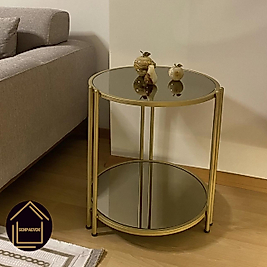 MAT GOLD BLOK YAN SEHPA ALT ÜST BRONZ AYNA