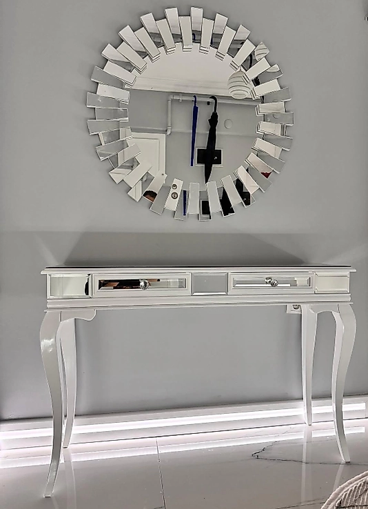 ÇİFT ÇEKMECE BEYAZ DRESUAR SETİ