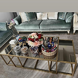 MAT GOLD 2+1 ORTA SEHPA KOMPLE BRONZ AYNA